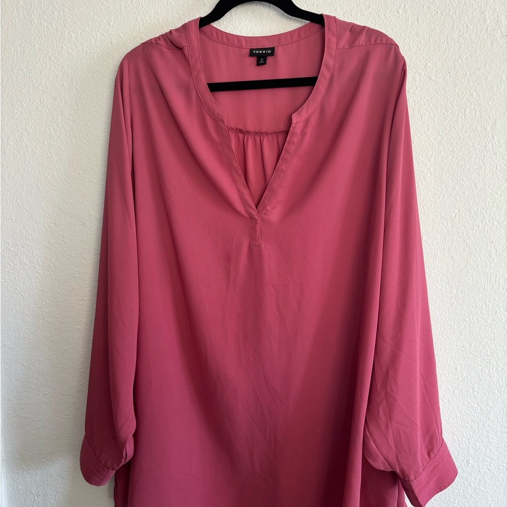Torrid Chiffon Rose Blouse